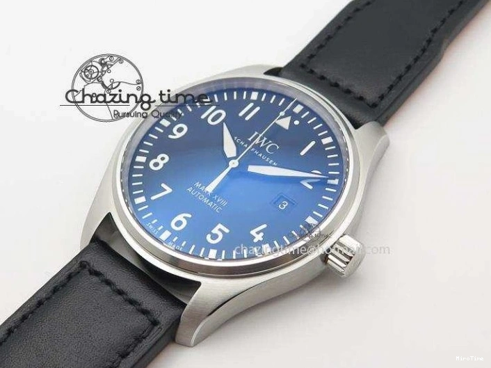 MIROTIME 0313 Mark XVIII IW327001 V6F Best Edition Black Dial On Black Leather Strap A Tailored 7307